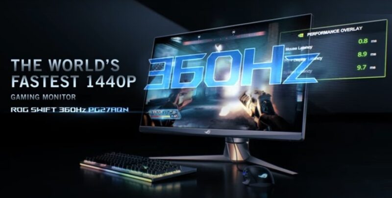 ASUS Republic of Gamers Swift PG27AQN 27 1440p HDR 360 Hz Gaming Monitor