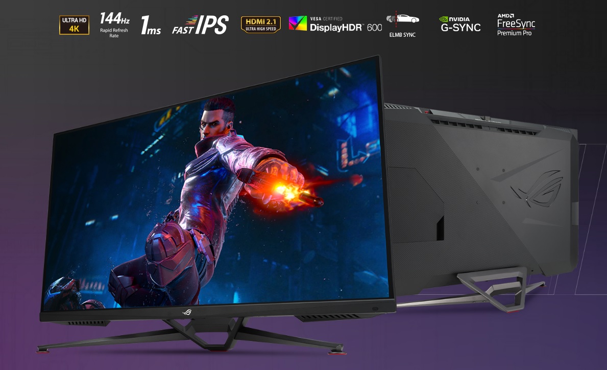 ASUS ROG Swift 32” 4K HDR Gaming Monitor - 144Hz DSC, UHD (3840 x 2160) PC  Monitor, Mini-LED IPS with G-SYNC Ultimate, Local Dimming, Ideal for
