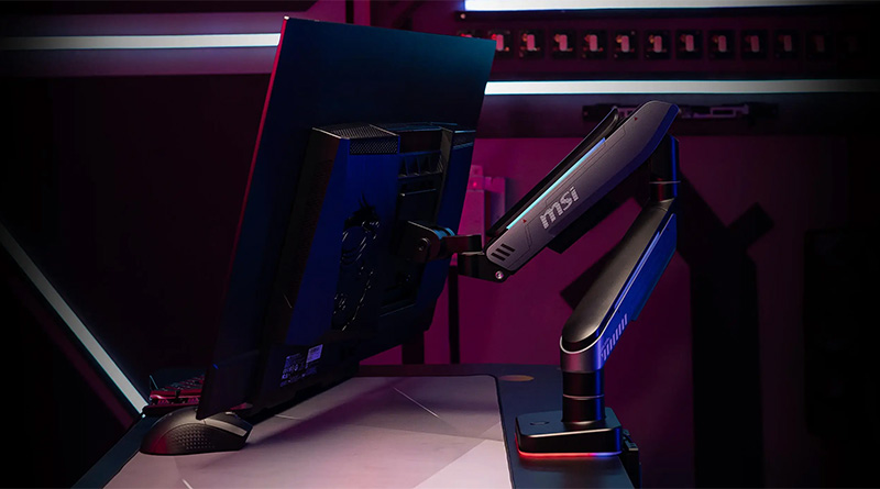 MSI Launch Robust Single and Dual Monitor Arms with RGB Lighting