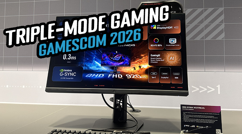 Asus Unveil Two New Triple-Mode Gaming Monitors at Gamescom 2026 Asus Unveil Two New Triple-Mode Gaming Monitors at Gamescom 2026